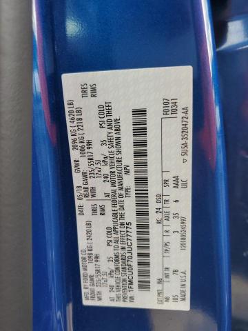 Photo 14 from auction – 2018 FORD ESCAPE S with VIN 1FMCU0F70JUC77775