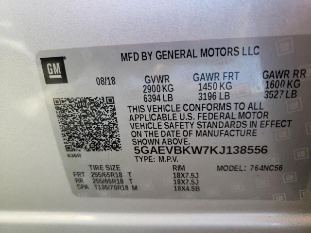 Photo 14 from auction – 2019 BUICK ENCLAVE PR with VIN 5GAEVBKW7KJ138556