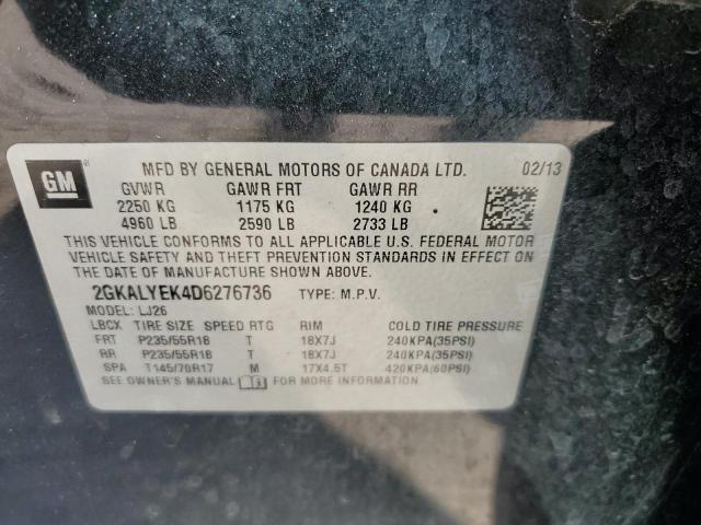 Photo 14 from auction – 2013 GMC TERRAIN DE with VIN 2GKALYEK4D6276736