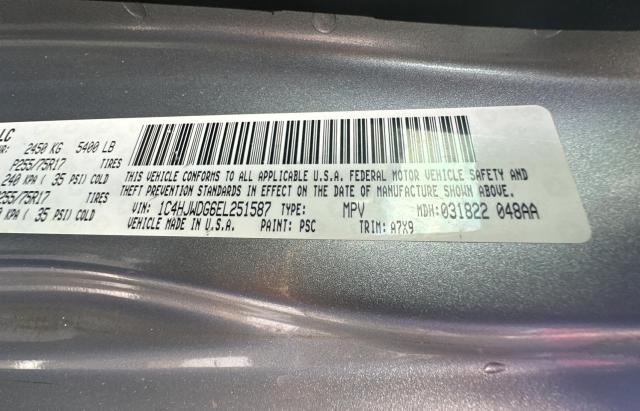 Photo 10 from auction – 2014 JEEP WRANGLER U with VIN 1C4HJWDG6EL251587