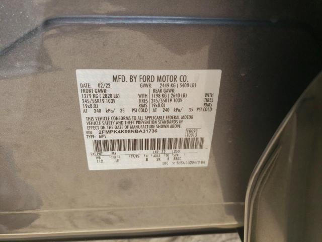 Photo 14 from auction – 2022 FORD EDGE TITAN with VIN 2FMPK4K98NBA31736