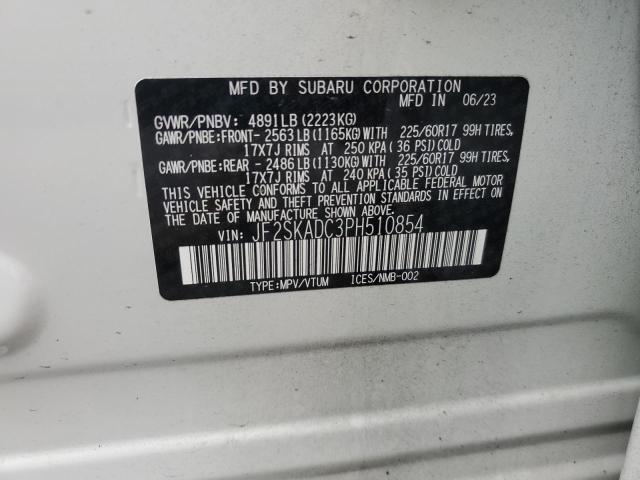 Photo 14 from auction – 2023 SUBARU FORESTER P with VIN JF2SKADC3PH510854
