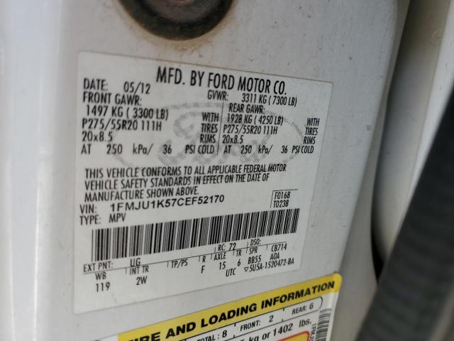 Photo 14 from auction – 2012 FORD EXPEDITION with VIN 1FMJU1K57CEF52170