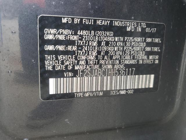 Zdjęcie 14 z aukcji – 2017 SUBARU FORESTER 2 z VIN JF2SJABC1HH536117