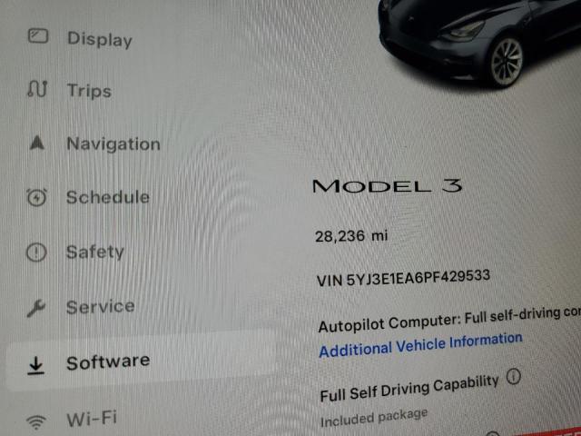 Photo 9 from auction – 2023 TESLA MODEL 3 with VIN 5YJ3E1EA6PF429533