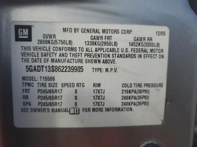 Photo 14 from auction – 2006 BUICK RAINIER CX with VIN 5GADT13S862239905