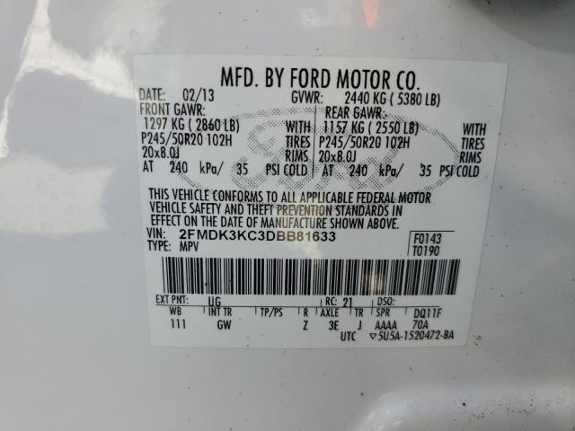 Photo 14 from auction – 2013 FORD EDGE LIMIT with VIN 2FMDK3KC3DBB81633