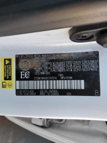 Photo 14 from auction – 2012 LEXUS RX 350 with VIN 2T2BK1BA3CC147014