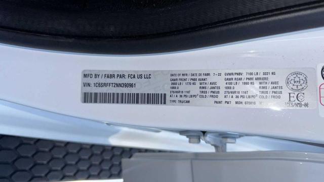 Photo 10 from auction – 2022 RAM 1500 BIG H with VIN 1C6SRFFT2NN390961