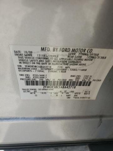 Photo 14 from auction – 2010 FORD FLEX SE with VIN 2FMGK5BC1ABA42718