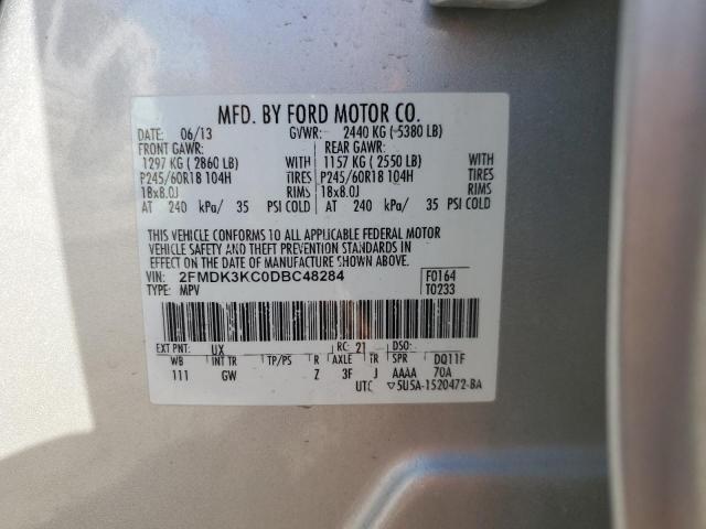 Photo 14 from auction – 2013 FORD EDGE LIMIT with VIN 2FMDK3KC0DBC48284