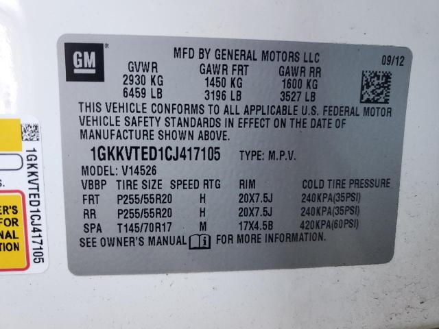 Photo 14 from auction – 2012 GMC ACADIA DEN with VIN 1GKKVTED1CJ417105