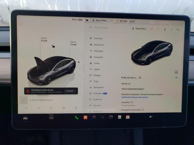 Photo 9 from auction – 2023 TESLA MODEL 3 with VIN 5YJ3E1EA5PF408107