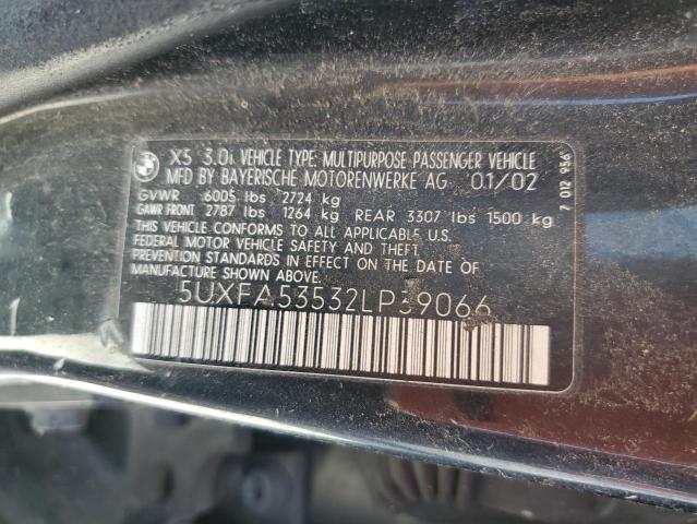 Photo 14 from auction – 2002 BMW X5 3.0I with VIN 5UXFA53532LP39066