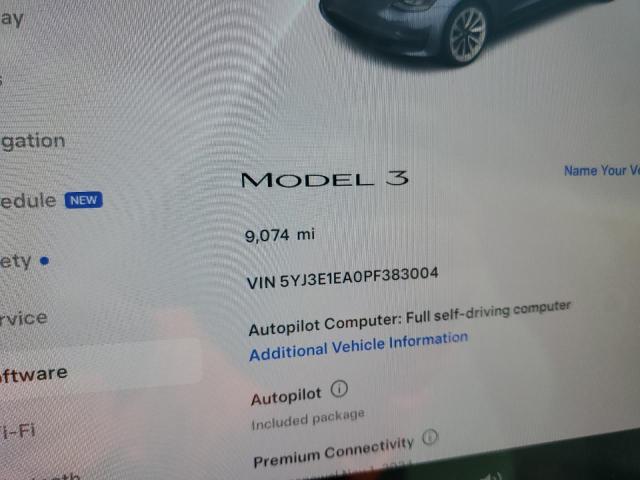 Photo 9 from auction – 2023 TESLA MODEL 3 with VIN 5YJ3E1EA0PF383004