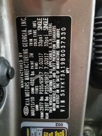 Photo 14 from auction – 2011 KIA SORENTO BA with VIN 5XYKT3A19BG037330