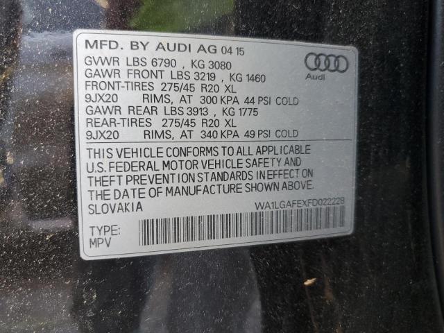 Photo 14 from auction – 2015 AUDI Q7 PREMIUM with VIN WA1LGAFEXFD022228