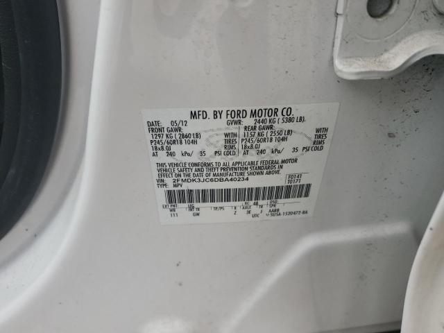 Photo 14 from auction – 2013 FORD EDGE SEL with VIN 2FMDK3JC6DBA40234