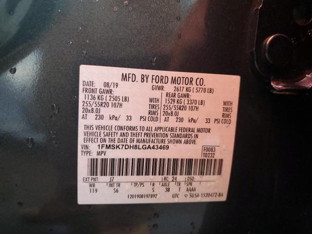 Photo 14 from auction – 2020 FORD EXPLORER X with VIN 1FMSK7DH8LGA43469