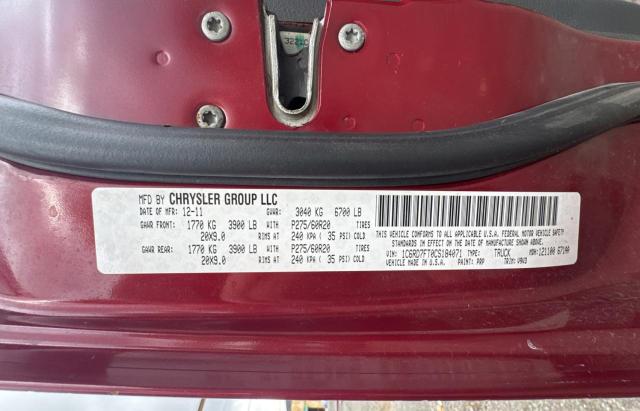 Photo 10 from auction – 2012 DODGE RAM 1500 S with VIN 1C6RD7FT0CS184071