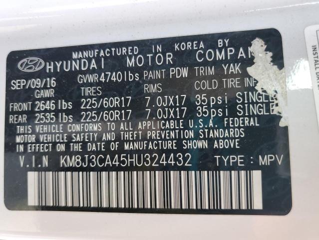 Photo 14 from auction – 2017 HYUNDAI TUCSON LIM with VIN KM8J3CA45HU324432