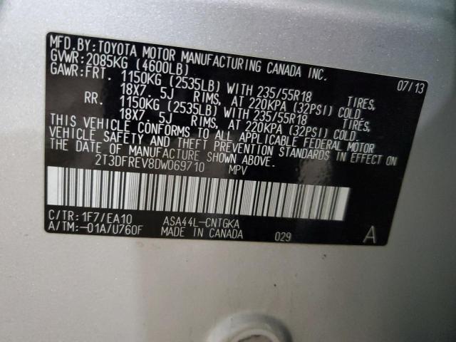 Photo 14 from auction – 2013 TOYOTA RAV4 LIMIT with VIN 2T3DFREV8DW069710