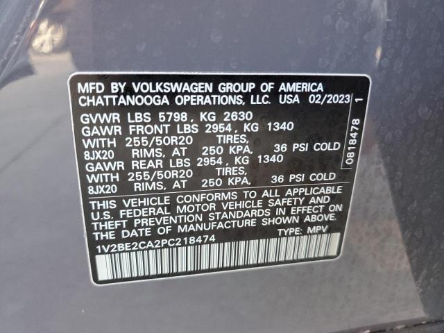 Photo 14 from auction – 2023 VOLKSWAGEN ATLAS CROS with VIN 1V2BE2CA2PC218474