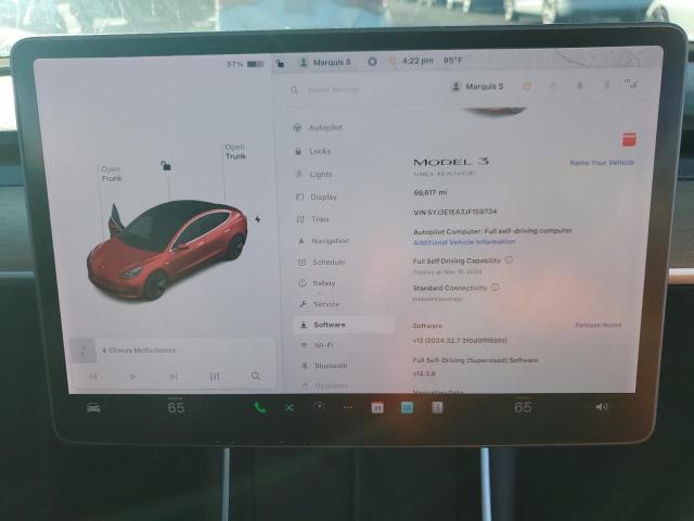 Photo 9 from auction – 2018 TESLA MODEL 3 with VIN 5YJ3E1EA3JF159734