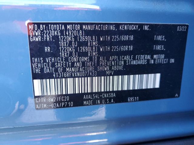 Photo 14 from auction – 2022 TOYOTA RAV4 SE with VIN 4T3T6RFVXNU077433