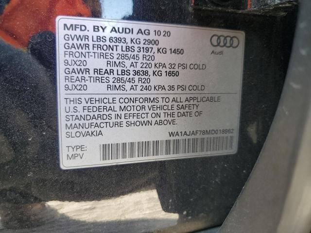 Photo 14 from auction – 2021 AUDI Q7 PREMIUM with VIN WA1AJAF78MD018962