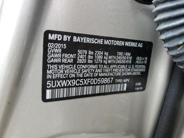 Photo 14 from auction – 2015 BMW X3 XDRIVE2 with VIN 5UXWX9C5XF0D59867