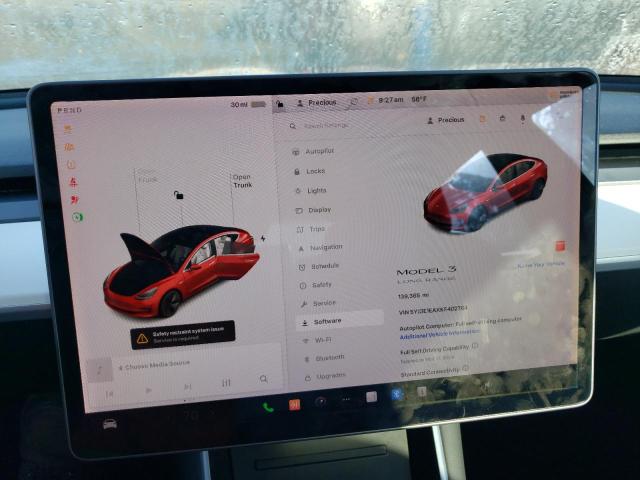 Photo 9 from auction – 2019 TESLA MODEL 3 with VIN 5YJ3E1EAXKF402764