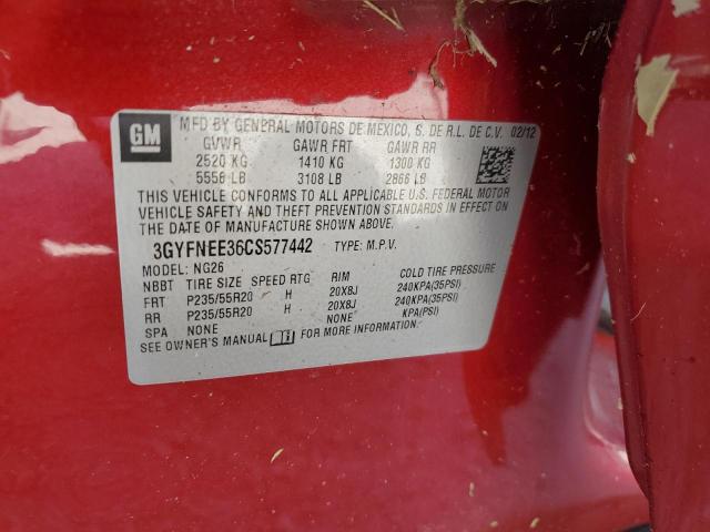 Photo 14 from auction – 2012 CADILLAC SRX LUXURY with VIN 3GYFNEE36CS577442