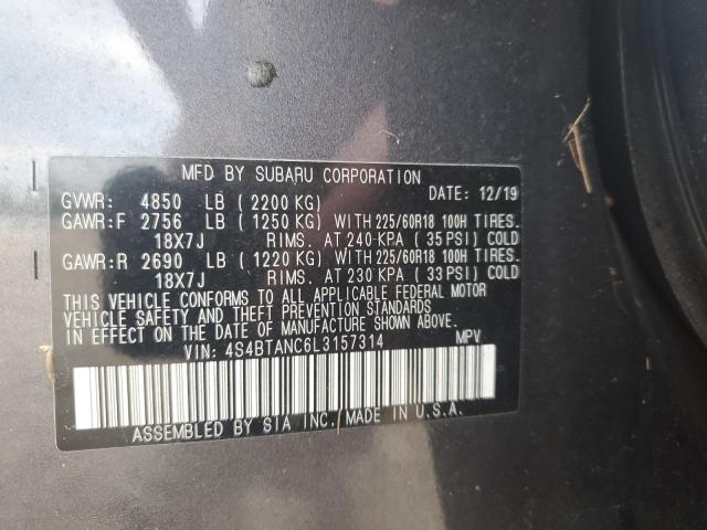 Photo 14 from auction – 2020 SUBARU OUTBACK LI with VIN 4S4BTANC6L3157314