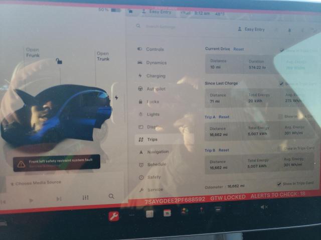 Photo 9 from auction – 2023 TESLA MODEL Y with VIN 7SAYGDEE2PF688592