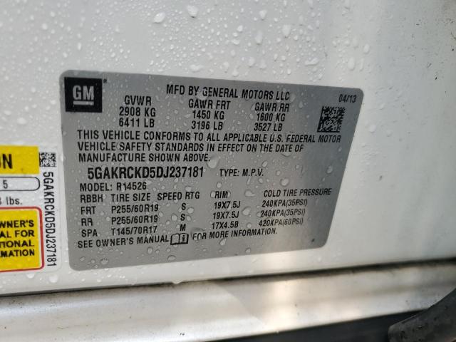 Photo 14 from auction – 2013 BUICK ENCLAVE with VIN 5GAKRCKD5DJ237181