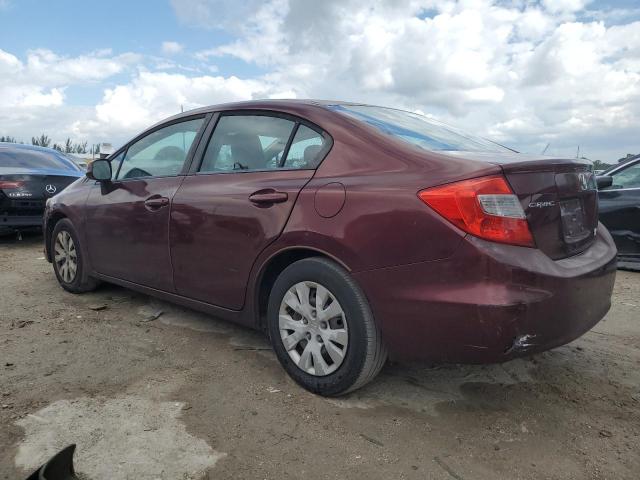 Photo 2 from auction – 2012 HONDA CIVIC LX with VIN 19XFB2F58CE051700