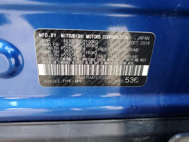 Photo 14 from auction – 2019 MITSUBISHI ECLIPSE CR with VIN JA4AT5AA1KZ020248