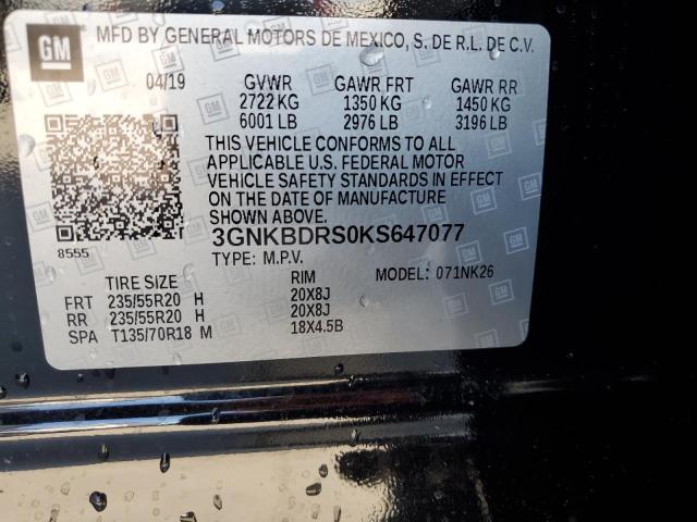 Photo 14 from auction – 2019 CHEVROLET BLAZER 3LT with VIN 3GNKBDRS0KS647077