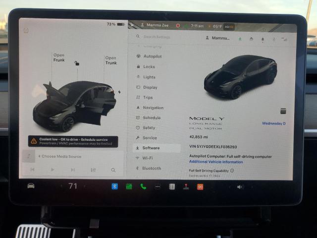 Photo 9 from auction – 2020 TESLA MODEL Y with VIN 5YJYGDEEXLF036293