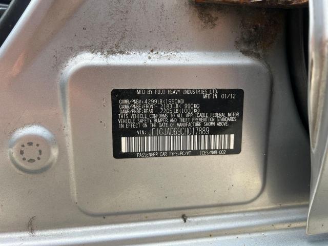 Photo 10 from auction – 2012 SUBARU IMPREZA PR with VIN JF1GJAD69CH017889