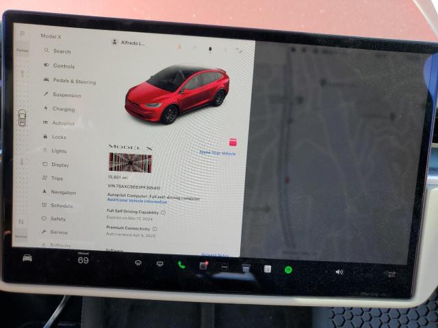 Photo 9 from auction – 2023 TESLA MODEL X with VIN 7SAXCBE63PF395451