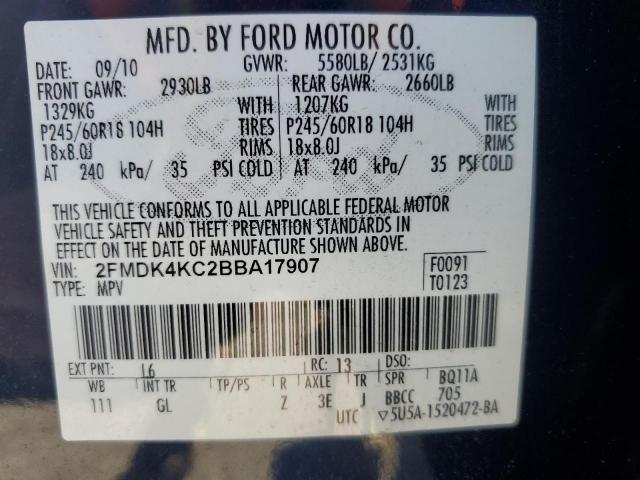 Photo 14 from auction – 2011 FORD EDGE LIMIT with VIN 2FMDK4KC2BBA17907