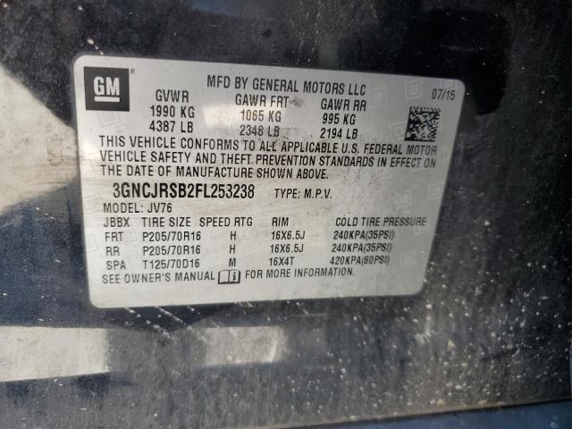 Photo 14 from auction – 2015 CHEVROLET TRAX 1LT with VIN 3GNCJRSB2FL253238