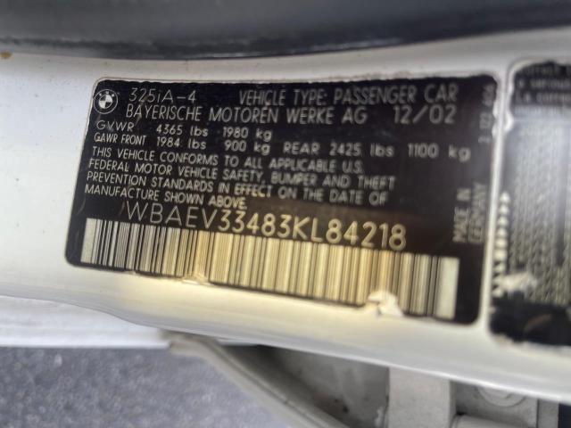 Снимка 10 от търг – 2003 BMW 325 I с VIN WBAEV33483KL84218