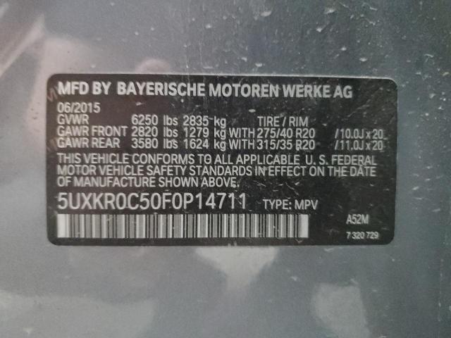 Photo 14 from auction – 2015 BMW X5 XDRIVE3 with VIN 5UXKR0C50F0P14711