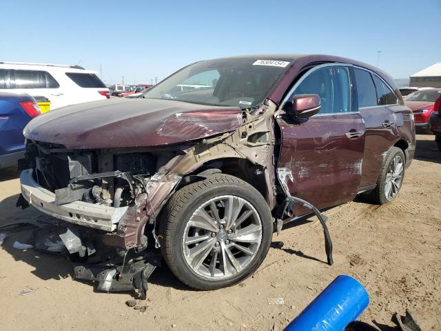 ACURA MDX TECHNO 2017 with VIN 5FRYD4H59HB031824 - Photo from auction