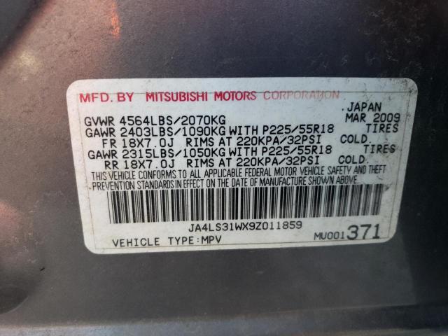 Photo 14 from auction – 2009 MITSUBISHI OUTLANDER with VIN JA4LS31WX9Z011859