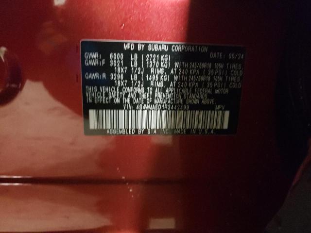 Photo 14 from auction – 2024 SUBARU ASCENT PRE with VIN 4S4WMAED1R3442499