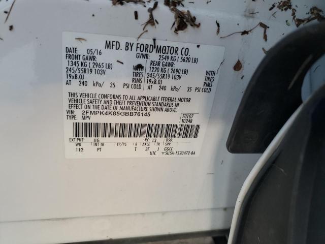 Photo 14 from auction – 2016 FORD EDGE TITAN with VIN 2FMPK4K85GBB76145